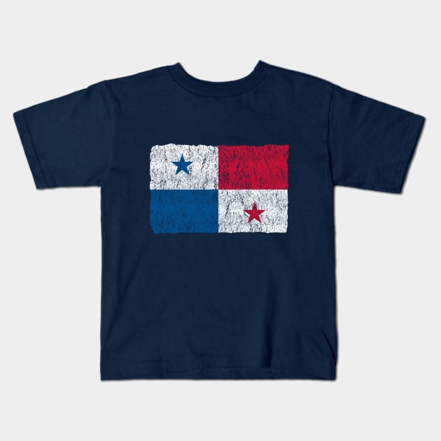 Vintage Panama Flag Kids T-Shirt by vladocar